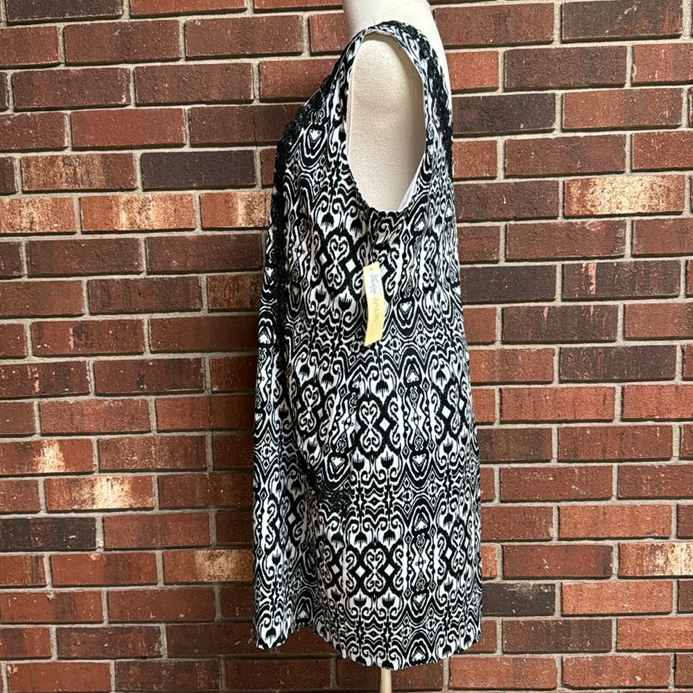 Jade‎ Melody Tam Abstract Print Black and White Dress Size XL - Picture 5 of 12